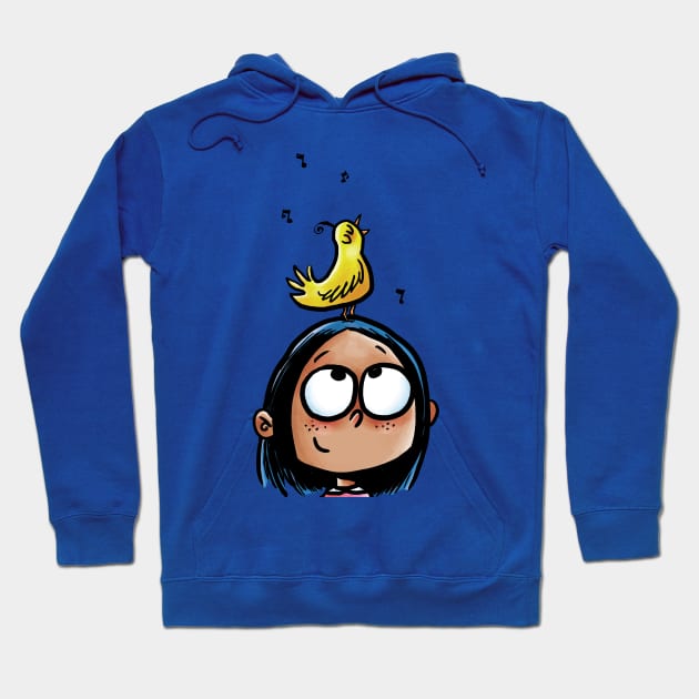 Bird on Head Hoodie by Grasdal